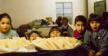 Zuniga Kids at Progresso Tamale Factory